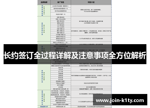 长约签订全过程详解及注意事项全方位解析